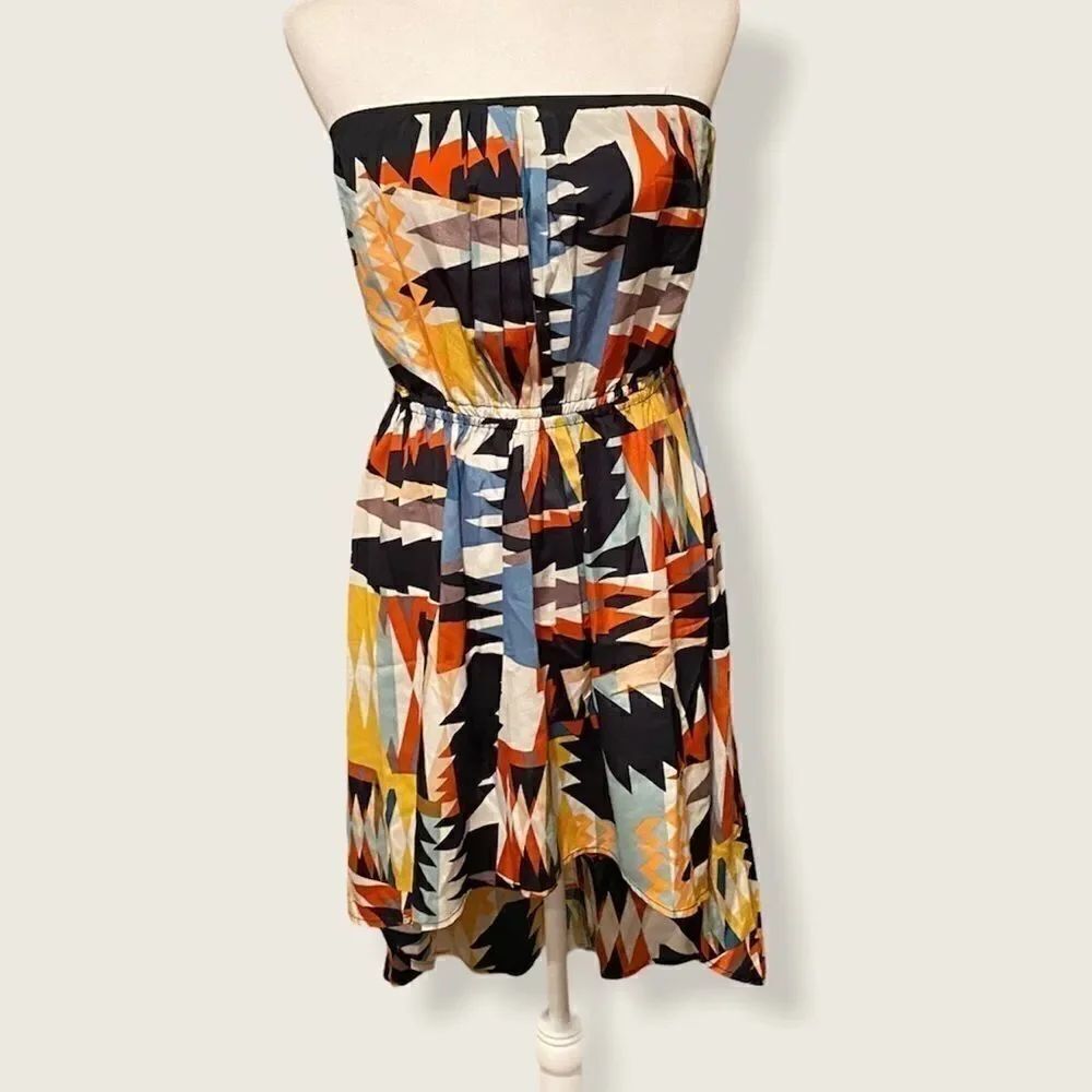 Trixxi Tube Top Dress Sz Medium High Low Geometric